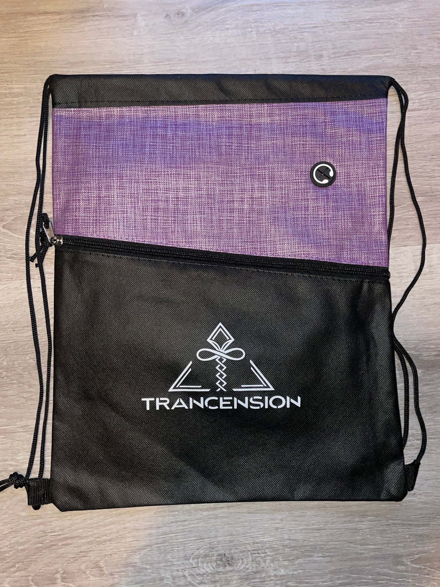 Drawstring Bag (Black/Purple)